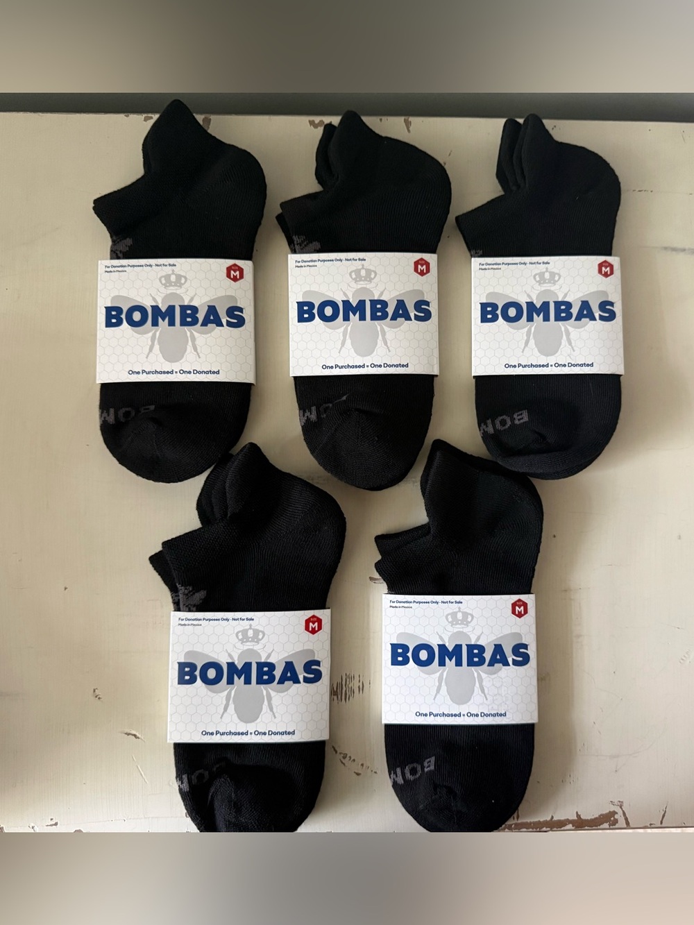 Bombas ankle socks • 5 pairs • NWT • Medium